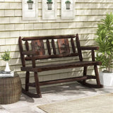 Wooden double rocking chair garden double sofa 69000504