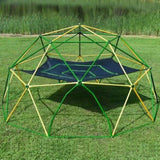 13ft Geometric Dome Climber Play Center, Kids Climbing Dome Tower with Hammock, Rust & UV Resistant MS306993AAL