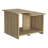 Weman 23.6" W Coffee Table with Open Shelf Living Room, Home Office Storage Light Oak B200P253737