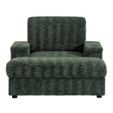42" Oversized Chaise Lounge Indoor,Faux Rabbit Fur Sofa Bed with Storage Ottoman and N723P232726F
