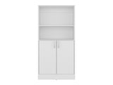 Insite Kitchen Storage Cabinet with 3 Shelves and 2 Closed Compartments, White B128P485381