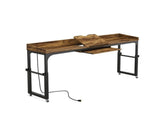 Adjustable Height Overbed Table with Rolling Casters and Built In Charging Station 14868485