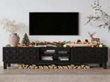 Modern Mid-Century Media Console with 4 Drawers and Cable Management, TV Console Table for TVs up to W757P305594