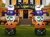 8.2 FT Cute Halloween Inflatables Pumpkin Archway Outdoor Decoration, Giant Blow up Yard Arch 86970433