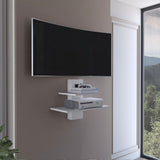 Burgos Floating Shelf, 2 Tier-Shelf Wall Unit with Cable Management B200P173214