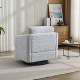31.5"W Swivel Accent Chair and Comfy Round Accent Single Sofa Chair, 360 Degree Club Chair, Lounge W1852P204917