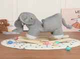 Kids Elephant Rocking Horse Ride-On Toy for Toddlers 18-36 Months, Plush Rocker with Elephant 54092172