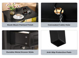 () 2-Drawer Bedside Table Shelves Made of MDF and Painted Bedside Table 49855055