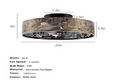 20 Inch CitySilhouette Caged Flush Mount Ceiling with Light, Iron Art Hollow Carving Enclosed W3816P585945