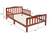 Wooden Baby Toddler Bed Children Bedroom Furniture with Safety Guardrails 23616496