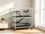 50 Inch Tall Rolling Ferret Chinchilla Cage Small Animal Pet Habitat with Hammock, 4 Doors, 89398696