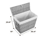 90L/110L Laundry Hamper with, No Install Needed, Synthetic Rattan Clothes Laundry Basket with 69565947