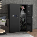 ZNTS Heavey Duty,Large Size 5-8 Gun,Black Gun Cabinet with Electronic Password Keypad Lock,Unassembled W1779P163502