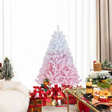5ft Pink&White Xmas Tree - Flocked Snow-Melt Design, Sturdy Metal Stand, 456 Tips, Fireproof & 49245633
