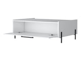 White Coffee Table with Flip-Down Door B062P252206