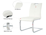 Modern Dining Chairs with Faux Leather Padded Seat Dining Living Room Chairs Upholstered Chair with W210127287