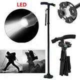 5-Levels Adjustable Height Stick Portable Foldable Cane Travel Camping Hiking 18133745