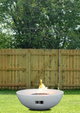 ZNTS 42 Inch Outdoor Concrete Propane gas Fire Pit bowl in Antique white color W2620P182362