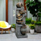 ZNTS 42.5inches Garden Water Fountain for Home Garden Decor[Unable to ship on weekends, please place 86912962