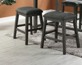 ZNTS Modern Contemporary Dining Room Furniture Chairs Set of 2 Counter Height High Stools Grey Finish B01164105