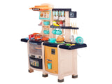 Large Pretend Play Kitchen Set Kids Cooking Playset with Realistic Lights, Vivid Sounds, Play Phone, W2181142136