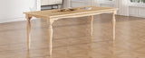 TOPMAX Vintage Traditional 82.7inch Extendable Dining Table with 23.6inch Removable Leaf, Natural N717P170406A