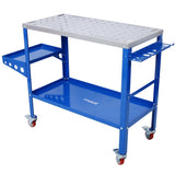 Welding Table 36"x18", 1200lbs Load Capacity Steel Welding Workbench Table on Wheels, Portable Work W465P176039