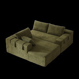 Modern Chenille Upholstered Sectional Couch Set,Modular 108" L Shaped Sectional Living Room W834P240005