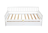 Twin-size Pine Wood Daybed with two Storage Drawers, Sofa Bed with Bed Platform of 10 Support W504P181787