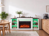 55" Fireplace TV Stand for TVs up to 65", Entertainment Center Console with RGB LED Strips, 6 50593919