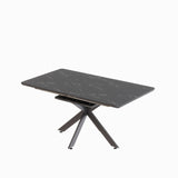 62.4" Extendable 78.15"Very large Black Dining Table Modern Mid-Century Kitchen Table Set for Dining 73934119