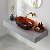 Vessel Sink Resin Bathroom Sink Modern Art Sink 25C62-brown W3034P280554