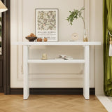 ZNTS TREXM Elegant Minimalist Console Table with Rounded Edges and Sturdy Shelf Design for Entryway, N715P195554K