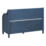 Rustic Style Solid wood Entryway Multifunctional Storage Bench with Safety Hinge 50578165