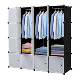 ZNTS 16 Cube Organizer Stackable Plastic Cube Storage Shelves Design Multifunctional Modular Closet 12112810