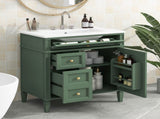 30'' Bathroom Vanity with Top Sink, Modern Bathroom Storage Cabinet with 2 Drawers and a Tip-out N710P206904F