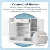 ON-TREND Sleek and Modern Shoe Cabinet Adjustable Shelves, Minimalist Shoe Storage Organizer WF304415AAK