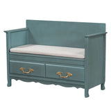 TREXM Shoe Bench with Removable Cushion, Entryway Bench with Hidden Storage for Entrance and Living N715P198567C