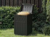 33 Gallon Outdoor Trash Can, Layered Lid with Drip Tray, Waterproof Garbage Bin for Patio, Deck, 78208077