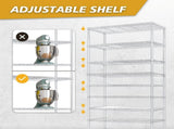 Heavy Duty Shelves 78.74" H Wire Shelving Unit with Wheels 1200LBS NSF Metal Shelves for 28342358