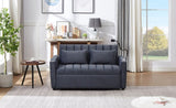 55.9" Convertible Sofa Bed Loveseat Sofa with Three USB Ports, Two Side Pockets, Two Cup Holders and WF322620AAC