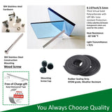 DA4734W Series Door Window Awning Made of 0.137 Inch Thick Crystal Solid Polycarbonate Sheet and W2205P180054