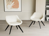 A set of 2 dining chairs, medieval modern kitchen dining chair, PU decorative chairs with black 07648211