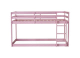 Solid Wooden, Solid Rubber Wooden Twin over Twin Loft Bed with Ladder, with Bed Platform of W504P191672