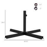 Black Universal Cross Brace Umbrella Stand, Heavy Duty Base for Small Offset & Large Market 58197988