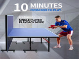 8ft Mid-Size Tennis Foldable & Portable Ping Pong Set for Indoor Games with Net, 2 29610371