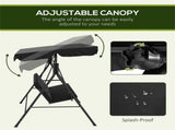 3-Seat Outdoor Patio Swing Chair-Black 98165052