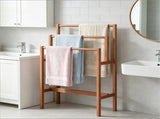 3Tier Freestanding Hardwood Ladder, Farmhouse Vertical Storage Rack, SpaceSaving Step 64628831
