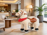 Kids Ride-On Plush Horse for Ages 2, 29.5" Riding Pony with Rotatable Head & Neighing Sounds 25215153
