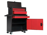4-Drawer Locking Steel Tool Cart Red & Black 46157302